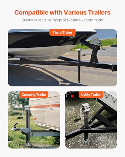 VEVOR 5000 lbs A-Frame Trailer Jack, 15" Vertical Travel, Adjustable Drop Leg, for Horse, Utility, Yacht Trailers - size: 5000 lbs (15 inch Stroke)