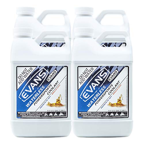 Evans Coolant EC72064 Powersport Waterless Engine Coolant, 64 fl. oz., 4 Pack - size: Pack of 4 (1/2 Gallon)