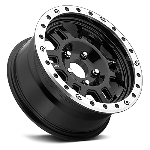 Vision 398 Manx Gloss Black Machined Lip 16X7 Wheel Rim (0 offset, 5-4.5)