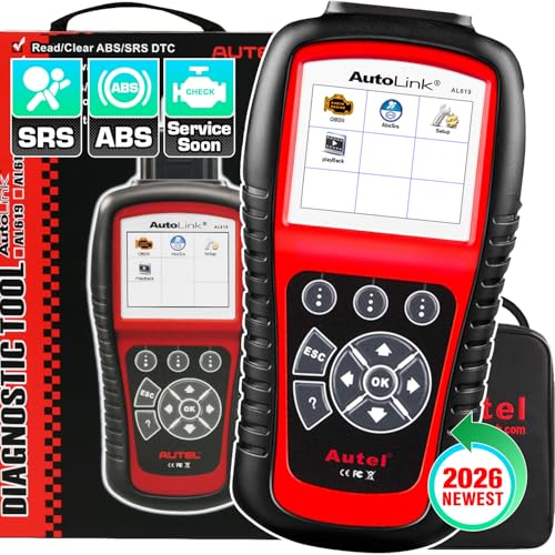 Autel AutoLink AL619 OBD2 Scanner, 2026 ABS SRS Warning Light Scan Tool