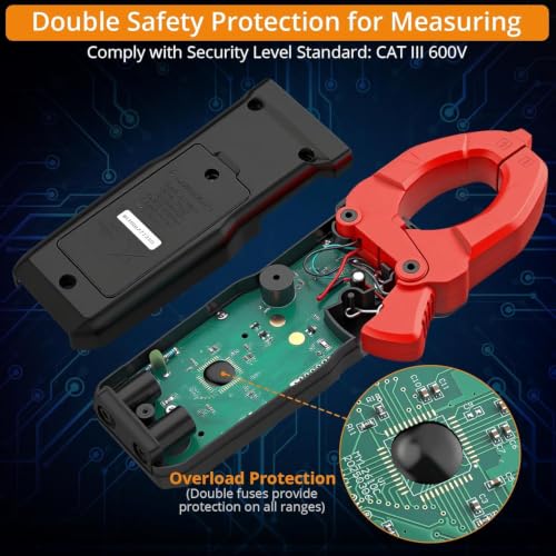 Neoteck Clamp Meter 4000 Counts Amp Meter for AC Current AC/DC Voltage 600A