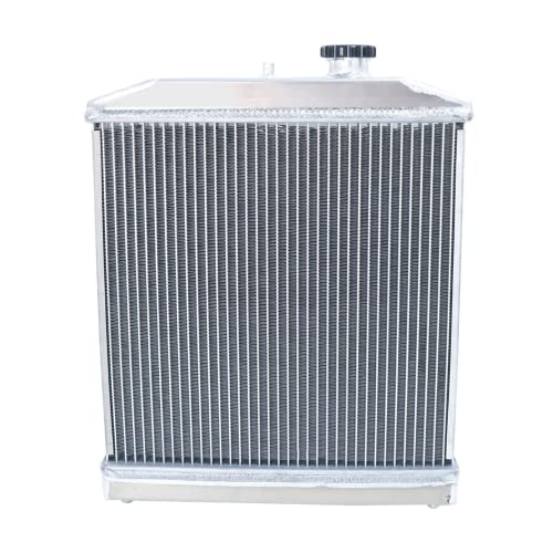 2 Row Aluminum Radiator Shroud Fan Relay Compatible with 1992-2000 Honda Civic D15 D16 EK EG Del Sol Integra Radiators - size: 2 Row Radiator/w Cap+Shroud Fan+Relay Kit(AT)