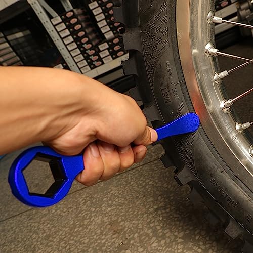 10MM/0.39'' 12MM/0.47'' 22MM/0.87'' 27MM/1.06'' 32MM/1.26'' Universal Motorcycle Tire Iron Set Changing Tool Kit Combo Levers Set Tire Repair Tool for Hex Wrench Spanner Head - color: 12mm--blue
