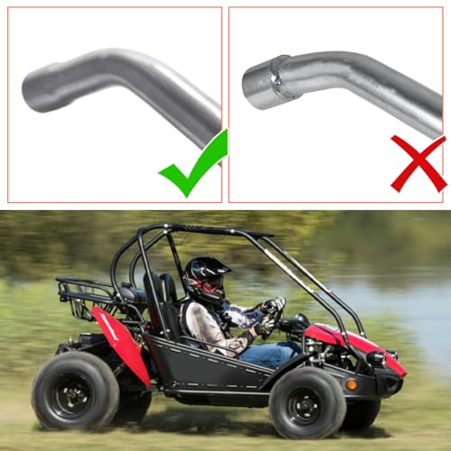 212 Exhaust Pipe for Predator 196cc 212cc GX160 Go Kart Performance Part - size: Exhaust Pipe 1