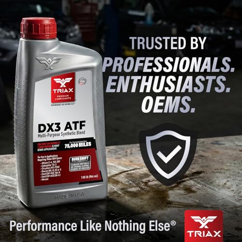TRIAX DX3 ATF - Compatible with All GM Dexron III and Ford Mercon Applications- Multi-Purpose, Friction Optimized, High Mileage Automatic Transmission Fluid (5 Gallon) - size: 20 Quart