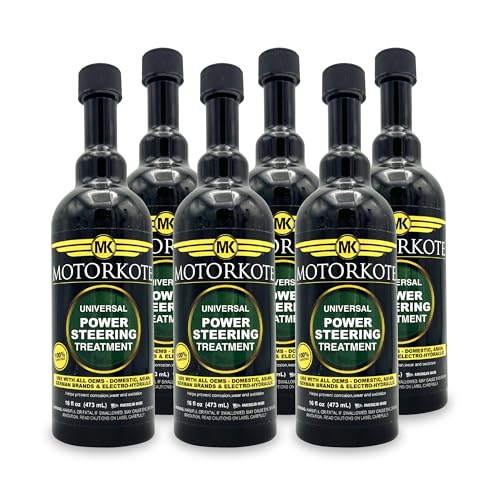 MotorKote Universal Power Steering Treatment | Full Synthetic Fluid | Prevents Wear & Corrosion | Compatible with All Systems | 16 Fl oz., 6-Pack