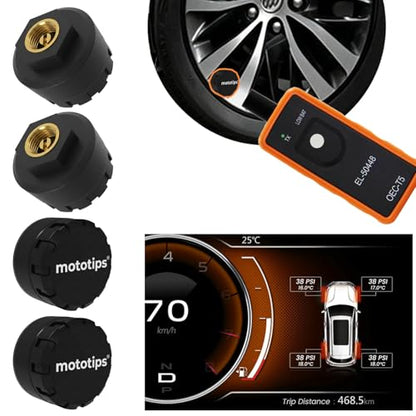TPMS Sensor GM Tire Pressure Monitoring Sensor Set of 4 with Relearn Tool