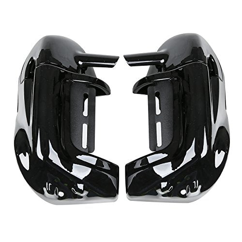 XFMT Lower Fairing Motorcycle Lower Vented Leg Fairing with 6.5" Speakers & Grills Fit for Harley Davidson Touring Road King Street Glide Electra Glide 1983-2013, Vivid Black - color: W/ Speakers & Grills For '83-'13