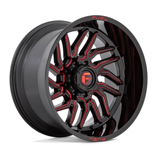 FUEL OFF-ROAD D808 HURRICANE 20X9, 8X180, 5.79, 20mm GLOSS BLACK MILLED RED TINT - D80820901857 - color: GLOSS BLACK MILLED RED TINT, size: 20X9, 8X180, 5.79, 20mm