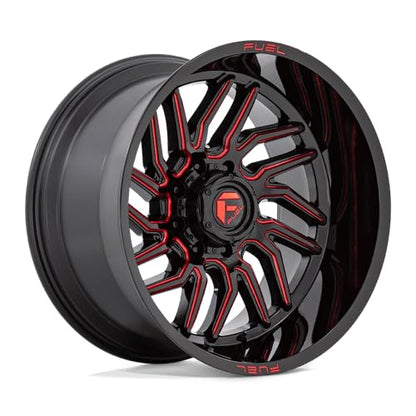 FUEL OFF-ROAD D808 HURRICANE 20X9, 8X180, 5.79, 20mm GLOSS BLACK MILLED RED TINT - D80820901857 - color: GLOSS BLACK MILLED RED TINT, size: 20X9, 8X180, 5.79, 20mm