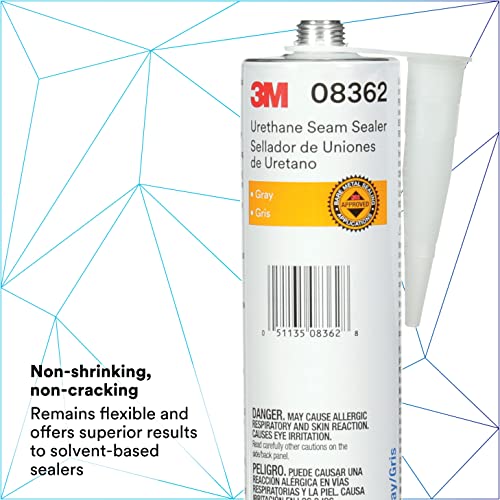 3M Urethane Seam Sealer, 08362, Gray, 310 mL/10.5 fl oz Cartridge - color: Gray, size: 310 Milliliter, style: Cartridge