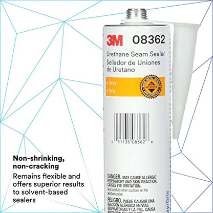 3M Urethane Seam Sealer, 08362, Gray, 310 mL/10.5 fl oz Cartridge - color: Gray, size: 310 Milliliter, style: Cartridge