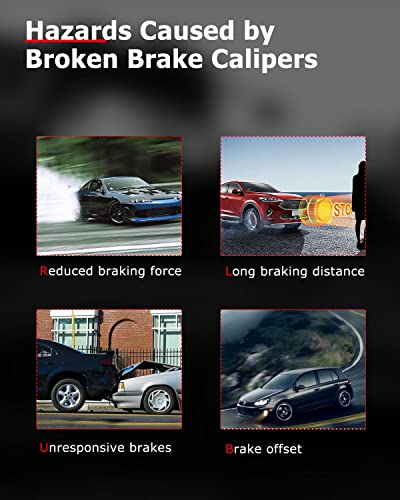 cciyu Front Left & Right Disc Brake Calipers With Bracket 18-B4729 18-B4728 - size: Front[18-B4729+18-B4728]
