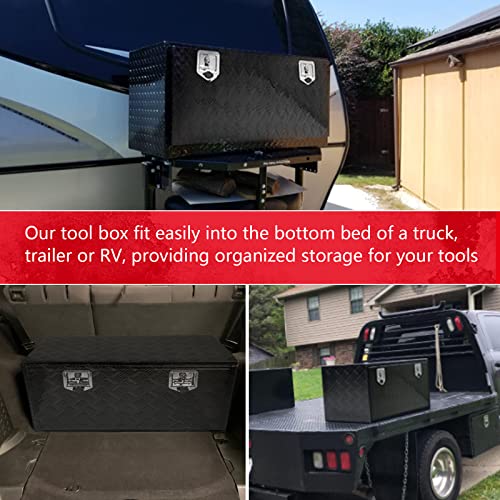 36" x 18" x 18" Truck Tool Box Pickup Truck Bed Toolbox Heavy Duty - color: Black, size: 36" x 18" x 18"