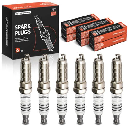 A-Premium Iridium Platinum Spark Plugs Pack of 6, Fine Wire, V6 Engine - style: Pack of 6
