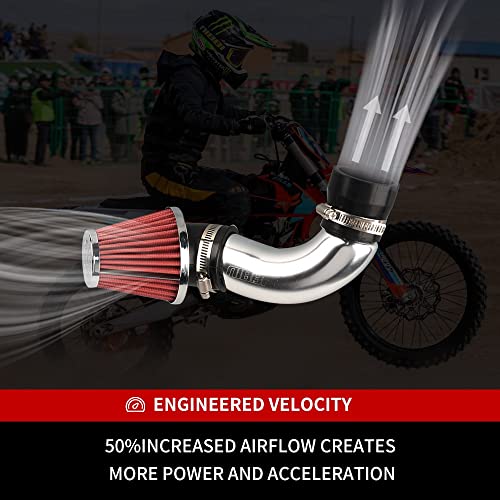 NIBBI 1.6" Air Intake Manifold Kit 48mm Filter for GY6 125cc 150cc 200cc 232cc ATV Go Kar