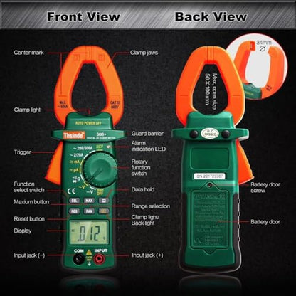 Auto Ranging TRMS Digital Multimeter, 6000 Counts - color: 38B
