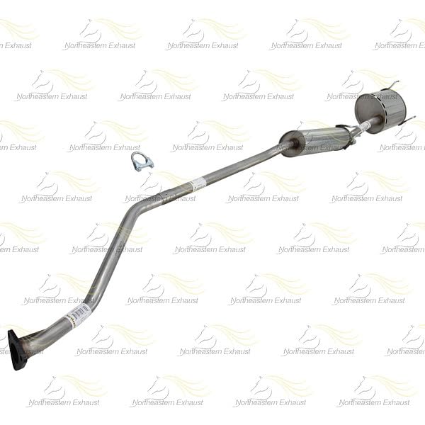 Exhaust Resonator Muffler System Kit Compatible with Acura EL 2001-2003 1.7L | Stainless Steel | Northeastern Exhaust | Includes Gaskets, Clamp, Hangers and Bolt Kit | Direct-Fit Replacement