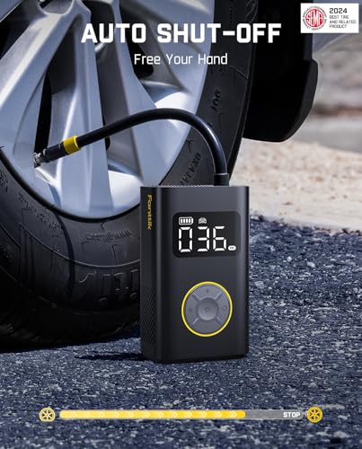 Fanttik X9 Pro Portable Tire Inflator for Compact Car, 1Min Fast Inflate - color: Black