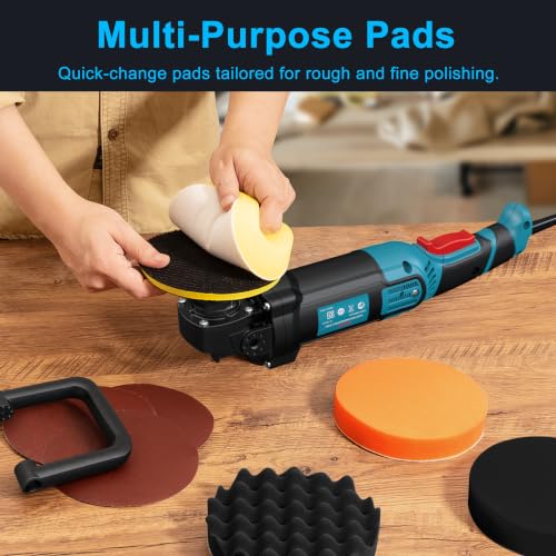 ENEACRO 1700W Rotary Car Buffer Polisher Waxer