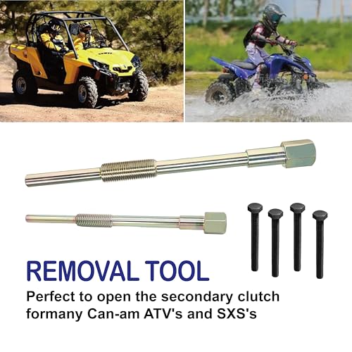 Primary and Secondary Drive Clutch Puller Tool for Can Am Commander/Renegade/Defender/Outlander/Maverick 330/400/450/500/570/800/850/1000 R Max (M12×1.75/M14×1.5/M8×1.25)