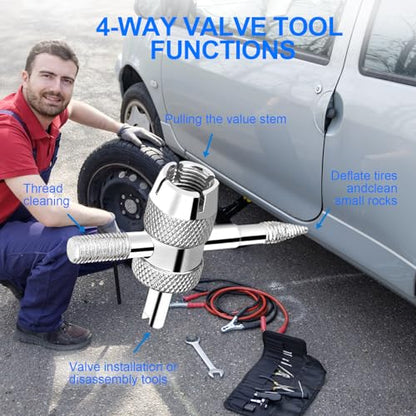 Suaika Brand Tire Valve Stem and Valve Core Removal Tool Set, 44 pcs
