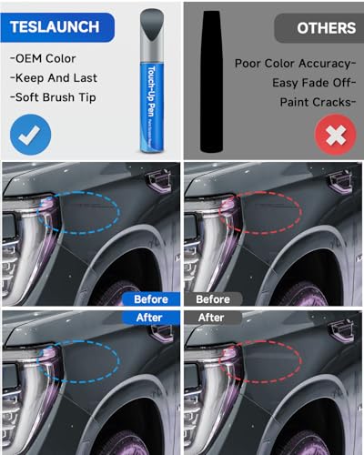 Stealth Gray Metallic WA928L Touch Up Paint Pen Compatible with GMC– DIY Car Paint Scratch Repair Kit, Automotive Paints, Exact Color Match for Scratches, Rust & Chip Repair - color: Stealth Gray Metallic