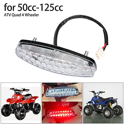 FVRITO 12V Front Head Light Lamp and Rear Brake Tail light for 50cc 70cc 90cc 110cc 125cc Taotao 110B Coolster 3050C Vitacci HAWK Peace Roketa Sunl BMS RPS Raider 6 ICEbear Chinese Quad ATV 4 Wheeler