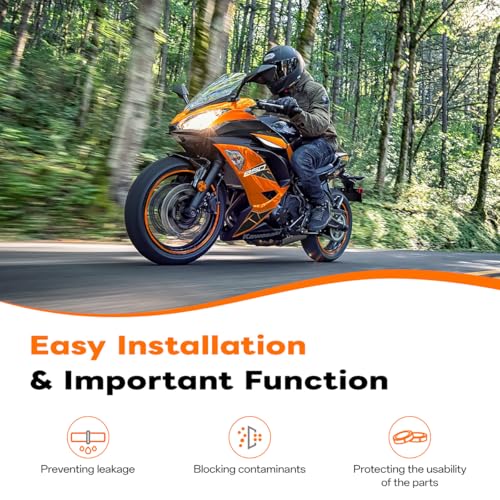 56-129 2PCS Fork Oil Seal & 2 PCS Dust Seal Kit for Kawasaki/Yamaha