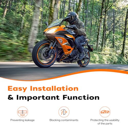 56-129 2PCS Fork Oil Seal & 2 PCS Dust Seal Kit for Kawasaki/Yamaha