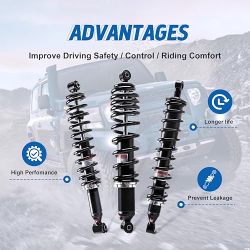 KLV ATV Monotube Rear Shocks,Struts for Kawasaki Mule 45014-1435, 2pcs