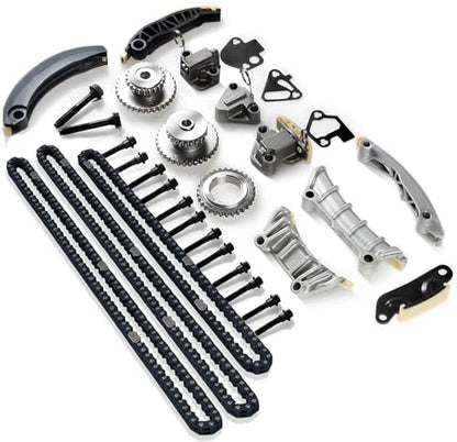 3.6 Timing Chain Kit w/Chain Guide Tensioner Sprocket for 2.8L 3.0L 3.6L Chevy Equinox Malibu Traverse GMC Acadia Cadillac CTS SRX Buick Enclave V6 Engine Engine Timing Set Replace # 9-0753S 9-0753sx - size: 3.6 Timing Chain Kit w