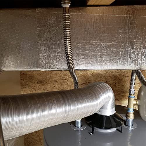 12'' X 48''Aluminized Heat Shield Mat Thermal Barrier Adhesive Backed Heat Blanket, Fiberglass Insulation Reflective Material High Temp Protection - size: 12 x 48 Inch