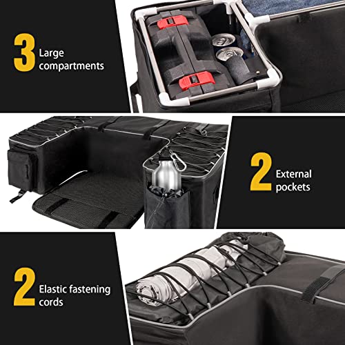 Morjor 55L ATV Storage Bags with Extra Waterproof Cover, Upgraded Zippers