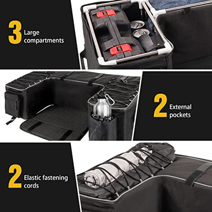 Morjor 55L ATV Storage Bags with Extra Waterproof Cover, Upgraded Zippers