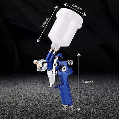 ENDOZER General Purpose Mini HVLP Spray Guns Auto Car Detail Paint Sprayer Spot Repair with 0.8mm Nozzle 125CC - color: Nozzle-0.8mm