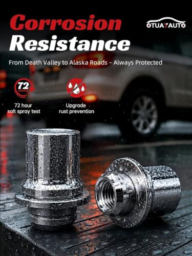 OTUAYAUTO M12x1.5 Lock Lug Nuts Set, Replacement for 00276-00900 - color: Silver, size: M12x1.5, style: 4 PCS