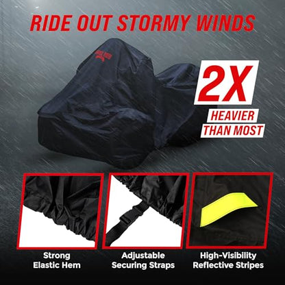 Badass Moto Waterproof for Can-Am Spyder RT Limited Cover 2020-2026, Black - color: Badass Black, size: [SPYDER RT 2020+] 112"L x 62"W x 57"H