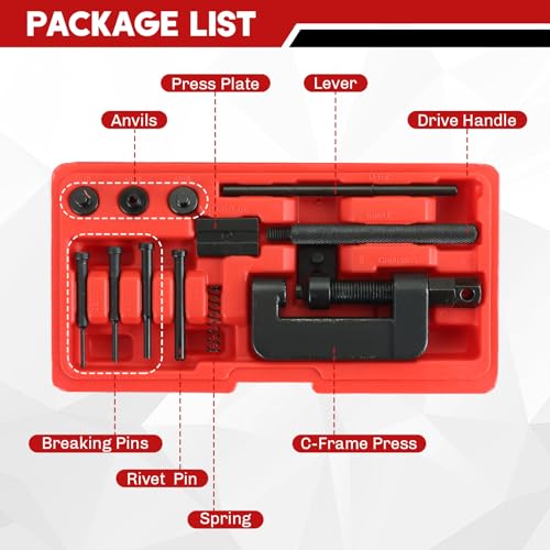 Motorcycle Chain Breaker Kit 13PCS Chain Breaker Rivet Cutter