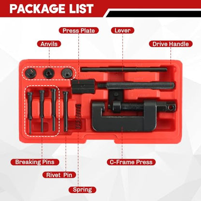 Motorcycle Chain Breaker Kit 13PCS Chain Breaker Rivet Cutter
