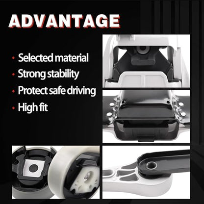 Engine Motor and Transmission Mount Kit Compatible with Q3 2015-2018 2.0L L4 &Volkswagen Tiguan 2009-2017 2.0L L4 & Tiguan Limited 2018 2.0L L4 Turbocharged OE:A6966 9920 9816 A6960HY 9705