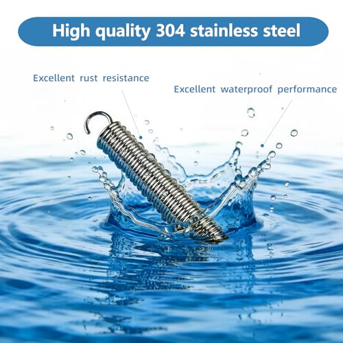 4pcs Extension Springs,0.03"x0.4"x11.8" 304 Stainless Steel - size: 0.03"x0.4"x11.8"