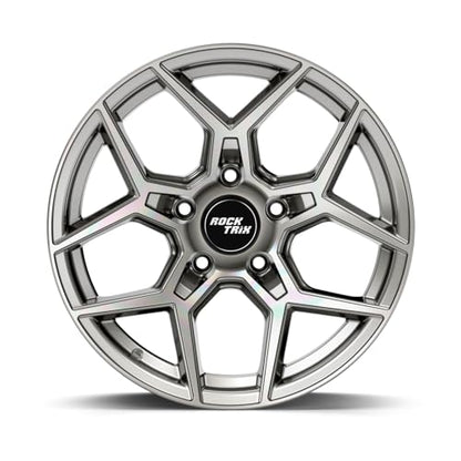 RockTrix RT105 18 inch Wheel, 18x9, 5x150, 12mm Offset, Machined Silver - color: Machined Silver, size: 18x9 -12mm offset