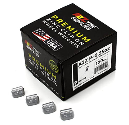 P Series Hammer on Coated ZINC Wheel Weights Coated (0.25oz) Box of 100pcs - size: 0.25oz