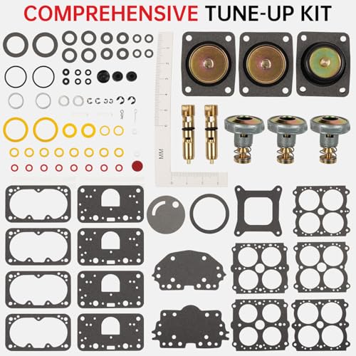 37-485 Carburetor Rebuild Kit Compatible with Holley 4150 4150C, 600-850 CFM Double Pumper 4 Barrel – Includes Gaskets, O-Rings, Diaphragms, Needle & Seats, Power Valve
