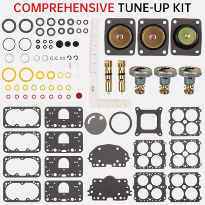 37-485 Carburetor Rebuild Kit Compatible with Holley 4150 4150C, 600-850 CFM Double Pumper 4 Barrel – Includes Gaskets, O-Rings, Diaphragms, Needle & Seats, Power Valve