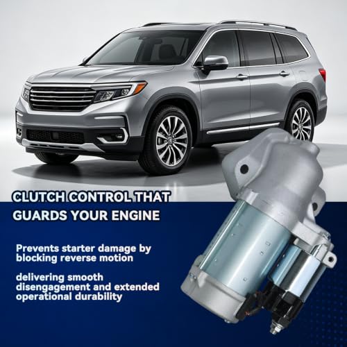 31200-RK1-A71 10912N Starter Motor for 2016-2020 Honda Pilot, 2014-2017 Odyssey, 2017-2019 Ridgeline & 2014-2015 Acura MDX, 2012-2014 TL, V6 3.5L 3.7L, 12V 1.8KW 19 Teeth CCW - size: 428000-7020