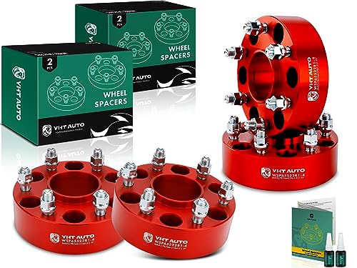 YHTAUTO 6x5.5 Hub Centric Wheel Spacers 2 Inch for Chevy, GMC, Cadillac - color: Red, size: 2 Inch(4PCS)