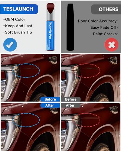Siren Red/Crimson Red G1E/WA405Y Touch Up Paint Pen Compatible with GMC– DIY Car Paint Scratch Repair Kit, Automotive Paints, Exact Color Match for Scratches, Rust & Chip Repair - color: Siren Red/Crimson Red