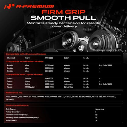 A-Premium Belt Tensioner Assembly with Pulley